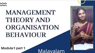 Management theory and Organisation behaviour Mcom sem1  Missumpillerum  Module2 part1 [upl. by Miru693]