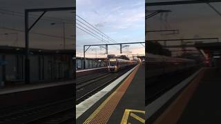 VLine Velocity going past Sunbury 130 KMH Horn showshorts [upl. by Aleak92]