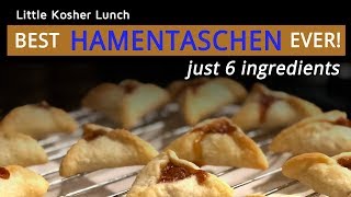 Easy Hamantaschen Tutorial  Only 6 Ingredients for Flaky Tender Amazing Purim Cookies [upl. by Enigroeg]