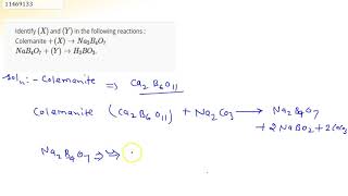 Identify X and Y in the following reactions  Colemanite  X rarr Na2 B4 O7 [upl. by Tteirrah669]