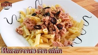 Macarrones con atún  Recetas de cocina [upl. by Yve]