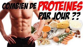 Nutrition Combien de PROTÉINES par jour pour prendre du MUSCLE  🤔 [upl. by Keyek]