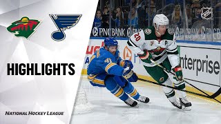 Wild  Blues 41021  NHL Highlights [upl. by Anaela]