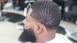 HAIRCUT TUTORIAL HOW TO DO A TAPER WITH A BEARD [upl. by Ahsieym605]