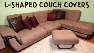 Sofa Slipcovers for LShaped Sofas DIY Tutorial [upl. by Auqinehs]