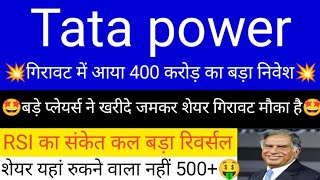 Tata power share latest news today • Tata power share analysis • Tata power share targets tomorrow [upl. by Hassadah]