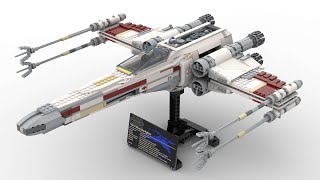 Lego 10240 Red Five Xwing Starfighter Speed Build LDD by PLegoBB [upl. by Erdnuaed]