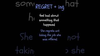 REGRET with TO or ING  GERUNDS and INFINITIVES  Short English grammar lesson [upl. by Einiar]