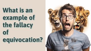 What is an example of the fallacy of equivocation [upl. by Lenci602]