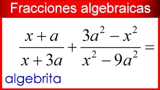 Suma de fracciones algebraicas con denominadores compuestos 136 [upl. by Ordep]