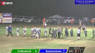 Summertown Youth 89 Football vs Collinwood  11924 [upl. by Frances]