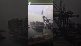 Watch Container Ship Topples Cranes at Turkish Port  Subscribe to Firstpost [upl. by Abita163]