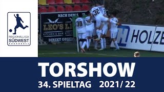 Torshow 34 Spieltag Regionalliga Südwest 202122 [upl. by Leviralc]