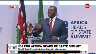 HE William Ruto Presides over the IDA African heads of State Summit KICC Nairobi FULL SPEECH [upl. by Nidnerb686]