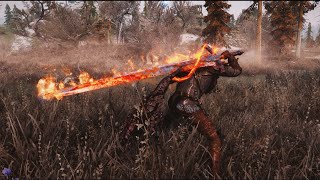 SkyrimSE Farron Greatsword moveset [upl. by Dudden]