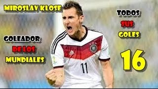 Todos los goles de Miroslav Klose en los Mundiales 16 Goleador [upl. by Zinn]