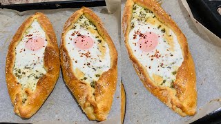 TURKISH PIDE RECIPE ✅ RAMADAN SPECIAL 👌 YUMURTALI RAMAZAN PİDESİ  پیده ترکی پنیری مخصوص رمضان [upl. by Ltney]