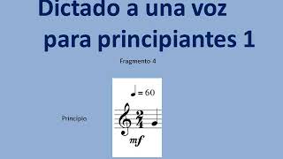 1 Dictado a una voz con solución y análisis musical Para principiantes [upl. by Agnesse]