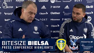 Injury news Kalvin Phillips  Marcelo Bielsa press conference  Leeds United v Crystal Palace [upl. by Notsahc]