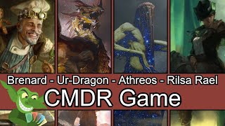 Brenard vs UrDragon vs Athreos vs Rilsa Rael EDH  CMDR game play [upl. by Nnylram]