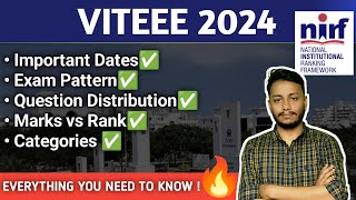 VITEEE Exam 2024  Admission Eligibility Exam Pattern Cutoff  viteee2024 [upl. by Eiclek]