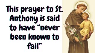 This prayer to St Anthony is said to have “never been known to fail” [upl. by Kerrie253]