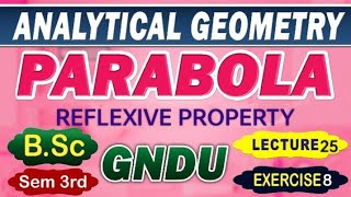 REFLEXIVE PROPERTY OF PARABOLA ANALYTICAL GEOMETRY GNDU BSC SEM 3RD [upl. by Clover]