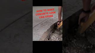 How to make Concrete look like stone concrete shorts [upl. by Nosyrb]