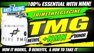 TMG  TRIMETHYLGLYCINE  Essential With NMN  Dr David Sinclair  Anti Aging Supplement [upl. by Mastic]