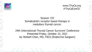 Somatostatin receptor based therapy in MTC with Dr Chen 153 [upl. by Yreffoeg504]