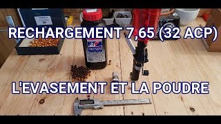 RECHARGEMENT 765 BROWNING 32 ACP LEVASEMENT ET LA POUDRE [upl. by Etteve]