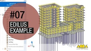 Software para o Cálculo Estrutural  EdiLus Example 07 [upl. by Assirec480]