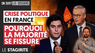 CRISE POLITIQUE EN FRANCE  POURQUOI LA MAJORITÉ SE FISSURE [upl. by Bernie]