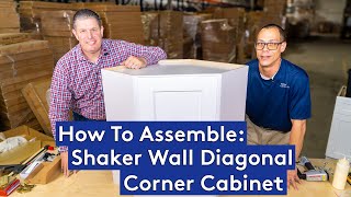 How To Assemble Shaker Wall Diagonal Corner Cabinet [upl. by Parfitt]