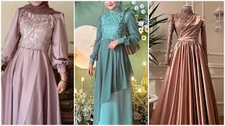 Inspirasi baju gamis satin kombinasi brokat [upl. by Venus]