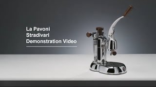 La Pavoni Stradivari Instructions Video  How to make espresso and cappuccino on the lever machine [upl. by Yffub]