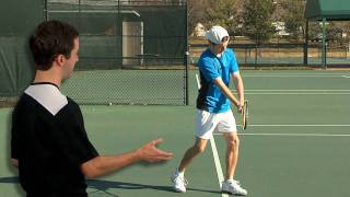 Tennis Backhand Swing to Contact [upl. by Avah]