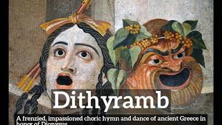 How Does Dithyramb Look  How to Say Dithyramb in English  What is Dithyramb [upl. by Enahsed]