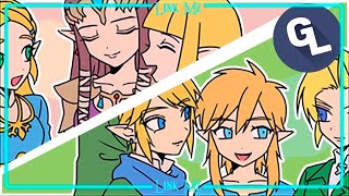 Otros Links y Zeldas Conocen a Link y Zelda De Botw  Comic Dub The Legend Of Zelda [upl. by Nami]