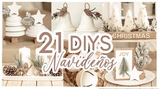 NAVIDAD🌲21 DIYS FÁCILES PARA DECORAR TU HOGAR  IDEAS ELEGANTES Y ECONÓMICAS QUE TIENES QUE PROBAR [upl. by Odareg]