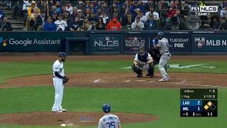 Yasiel Puig 3Run Home Run vs Brewers  Dodgers vs Brewers NLCS Game 7 [upl. by Erinna238]