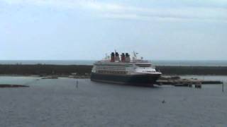 Disney Dream Horn Battle vs Magic at Castaway Cay 12811 [upl. by Neeluqcaj]