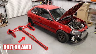 Converting My Turbo Civic To AWD [upl. by Llessur]