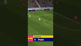 Pedri Dribbling Goal efootball shorts [upl. by Yeslah]