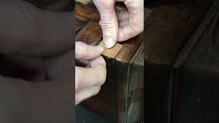 Restoring the brickwork on a grandfather clock woodworking restoration [upl. by Ahsilla]