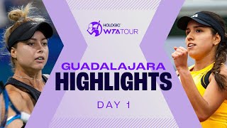 Day 1 at Guadalajara with Zarazua Osorio amp Stephens  WTA Match Highlights [upl. by Johanna]