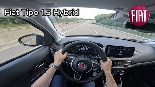 2024 Fiat Tipo Station wagon 15 Hybrid 128 hp  On the German Autobahn [upl. by Shandee782]