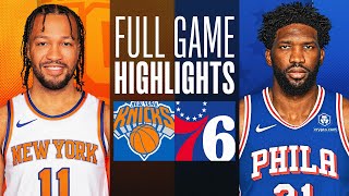 KNICKS at 76ERS  FULL GAME HIGHLIGHTS  January 5 2024 [upl. by Nochur]