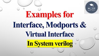 Examples for Interfacemodports and virtual interface in SystemVerilog vlsi verification coding [upl. by Jedidiah118]