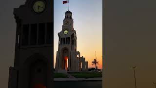 Beautiful Sunset in Bahrain  clock tower foryou sunset foryoupage bahrain [upl. by Bunce]